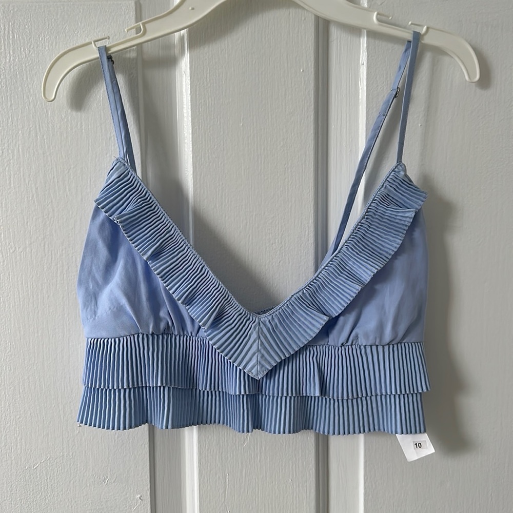 ZARA Blue Crop Top